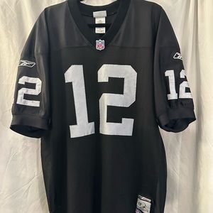 Raiders #12 Rich Gannon Reebok Size 50 Black with Helmet Tag